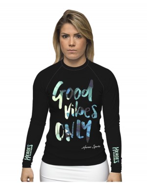 RASHGUARD FEMININO GOOD VIBES BLUE 