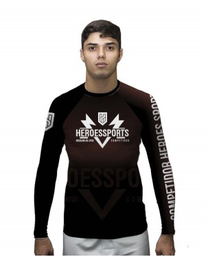 RASHGUARD MASCULINO HEROES COMPETITION BROWN - OFERTAÇO