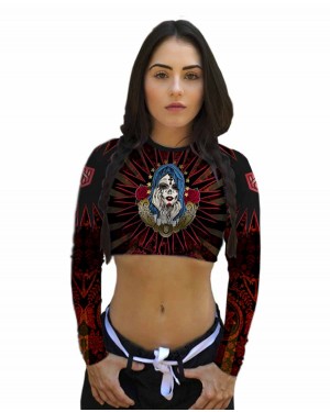 CROPPED SANTA MUERTE FEMININO - OFERTAÇO