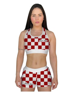 SHORT CROSS CHESS RED FEMININO - OFERTAÇO