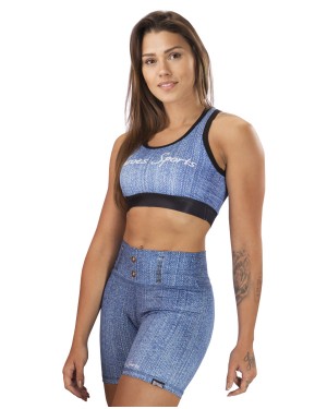 SHORT FITNESS JEANS FEMININO - OFERTAÇO