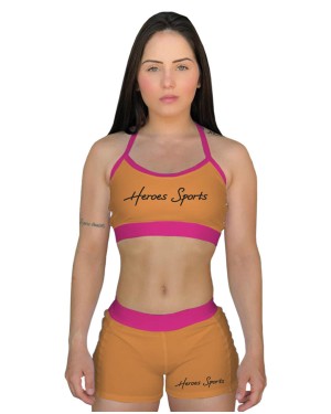 SHORT CROSS HEROES ORANGE FEMININO - OFERTAÇO