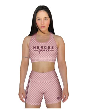 SHORT FITNESS CHESS PINK FEMININO - OFERTAÇO