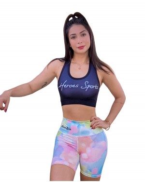 SHORT FITNESS TIE DYE FEMININO - OFERTAÇO