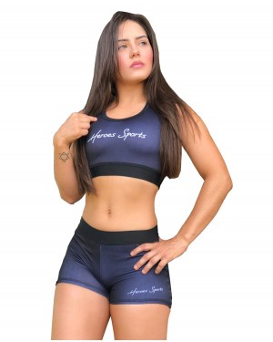 SHORT CROSS HEROES BLACK FEMININO - OFERTAÇO