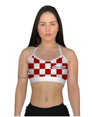 TOP ALCINHA CHESS RED FEMININO - OFERTAÇO