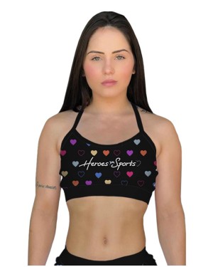 TOP ALCINHA HEARTS FEMININO - OFERTAÇO