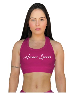 TOP FITNESS HEROES PINK FEMININO - OFERTAÇO