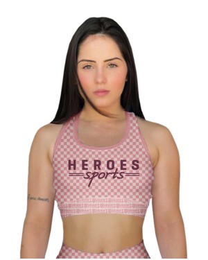 TOP FITNESS CHESS PINK FEMININO - OFERTAÇO