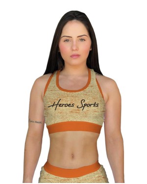 TOP FITNESS HEROES YELLOW FEMININO - OFERTAÇO