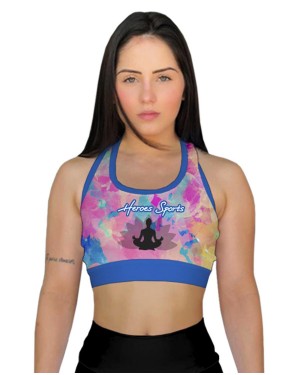 TOP FITNESS YOGA TIE DYE FEMININO - OFERTAÇO