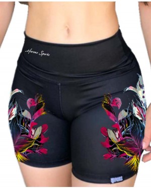 SHORT FITNESS TATTOO FLOWERS FEMININO - OFERTAÇO