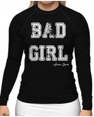RASHGUARD INFANTIL BAD GIRL BLACK 