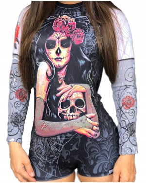 BODY FEMININO DAMA DE LA MUERTE - OFERTAÇO 