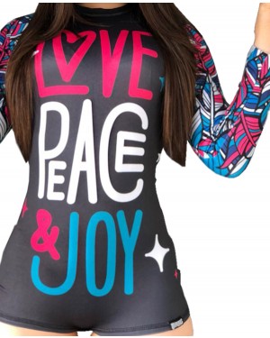 BODY FEMININO PEACE AND LOVE - OFERTAÇO