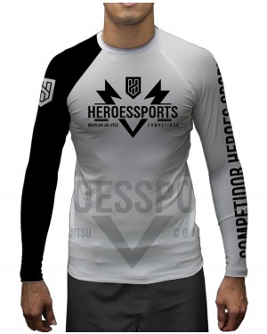 RASHGUARD MASCULINO HEROES COMPETITION WHITE - OFERTAÇO