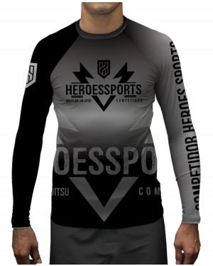 RASHGUARD MASCULINO HEROES COMPETITION BLACK - OFERTAÇO