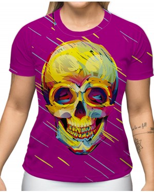 CAMISA DRY FIT INFANTIL CRAZY SKULL PINK - OFERTAÇO 