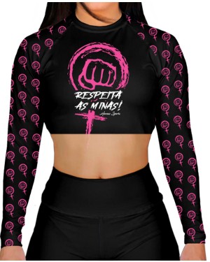 CROPPED RESPEITA AS MINAS FEMININO