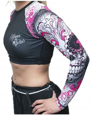 CROPPED FLOWER SKULL FEMININO - OFERTAÇO