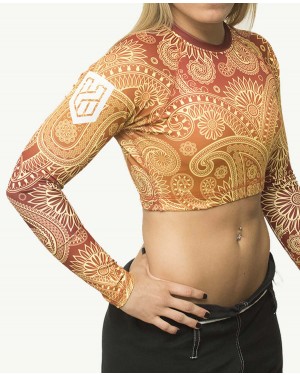 CROPPED PAISLEY GOLD FEMININO - OFERTAÇO