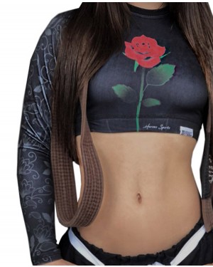 CROPPED ROSES FIGHT FEMININO - OFERTAÇO