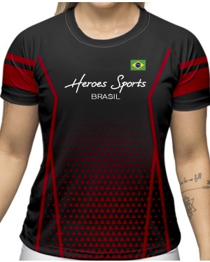 CAMISA DRY FIT FEMININO BRASIL COMPETITION BLACK - OFERTAÇO