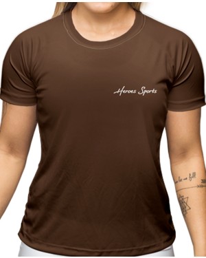 CAMISA DRY FIT FEMININO HEROES BROWN 