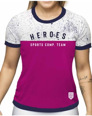 CAMISA DRY FIT FEMININO HEROES COMP PINK - OFERTAÇO