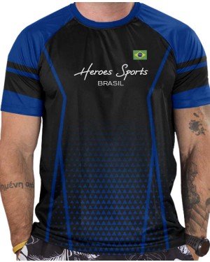 CAMISA DRY FIT MASCULINO BRASIL COMPETITION BLUE