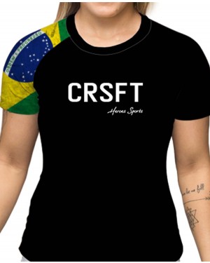 CAMISA DRY FIT FEMININO CRSFT BRASIL - OFERTAÇO