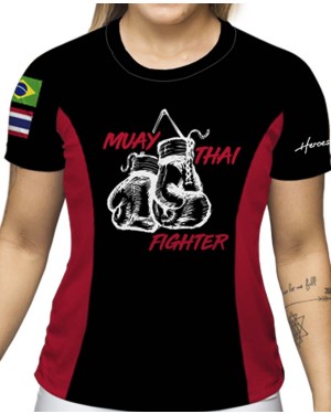 CAMISA DRY FIT FEMININO MUAY THAI FIGHTER - OFERTAÇO