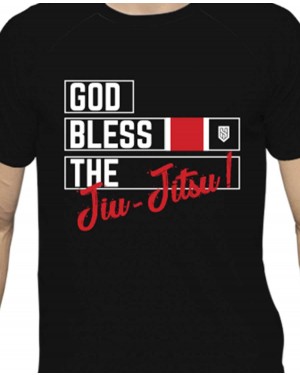 CAMISA DRY FIT MASCULINO GOD BLESS THE JIU-JITSU BLACK - OFERTAÇO