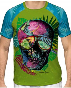 CAMISA DRY FIT MASCULINO TROPICAL SKULL 