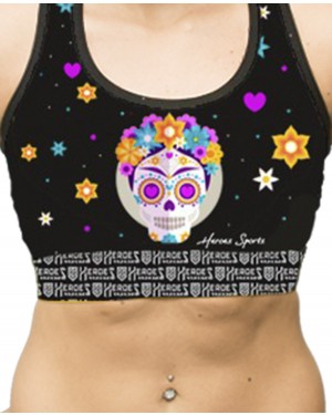 TOP FITNESS FRIDA SKULL FEMININO - OFERTAÇO