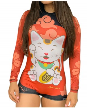 BODY FEMININO GATO CHINÊS - OFERTAÇO