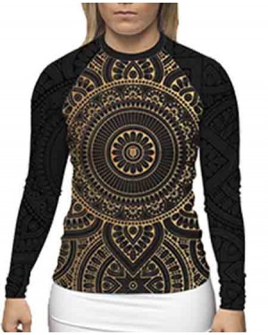 RASHGUARD FEMININO GOLDEN MANDALA - OFERTAÇO