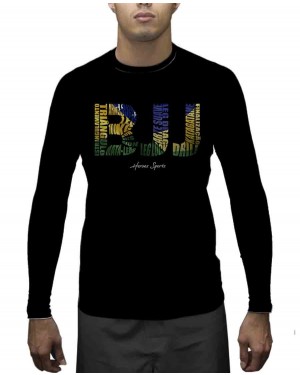 RASHGUARD MASCULINO GOLPES BJJ PRETA - OFERTAÇO