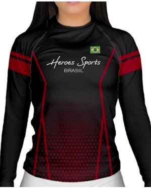 RASHGUARD FEMININO BRASIL COMPETITION BLACK - OFERTAÇO