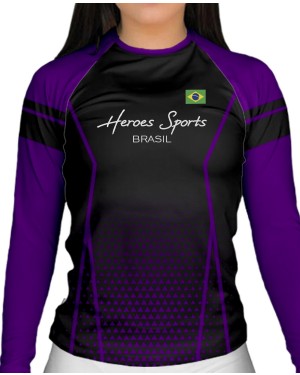 RASHGUARD FEMININO BRASIL COMPETITION PURPLE - OFERTAÇO