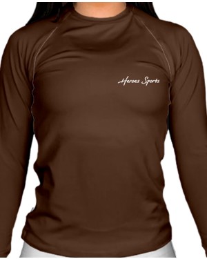 RASHGUARD FEMININO HEROES BROWN