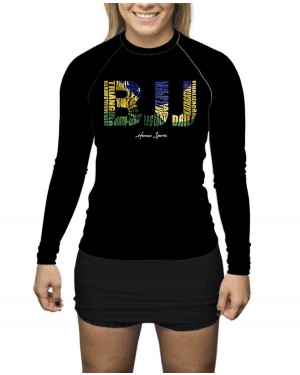 RASHGUARD FEMININO GOLPES BJJ PRETA
