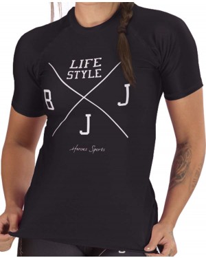 RASHGUARD FEMININO BJJ LIFESTYLE BLACK