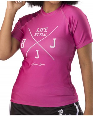 RASHGUARD FEMININO BJJ LIFESTYLE PINK - OFERTAÇO