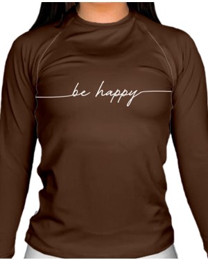 RASHGUARD INFANTIL BE HAPPY BROWN 