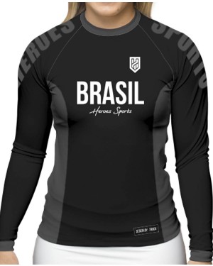 RASHGUARD FEMININO BRASIL BLACK