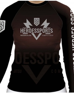 RASHGUARD FEMININO HEROES COMPETITION BROWN - OFERTAÇO