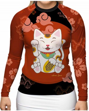 RASHGUARD FEMININO GATO CHINÊS 