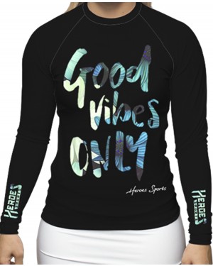 RASHGUARD FEMININO GOOD VIBES BLUE 
