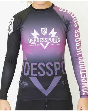 RASHGUARD FEMININO HEROES COMPETITION PURPLE - OFERTAÇO